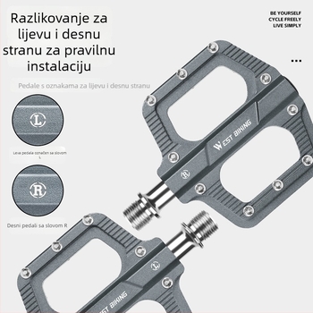 Pedale za bicikl – aluminijska legura, West Rider, model YP0802139, kompatibilni s biciklima