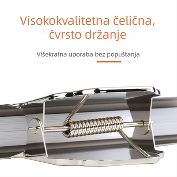 Uredski klip od nehrđajućeg čelika, klip u obliku planine i okruglih čeljusti, metalni klip za dokumente