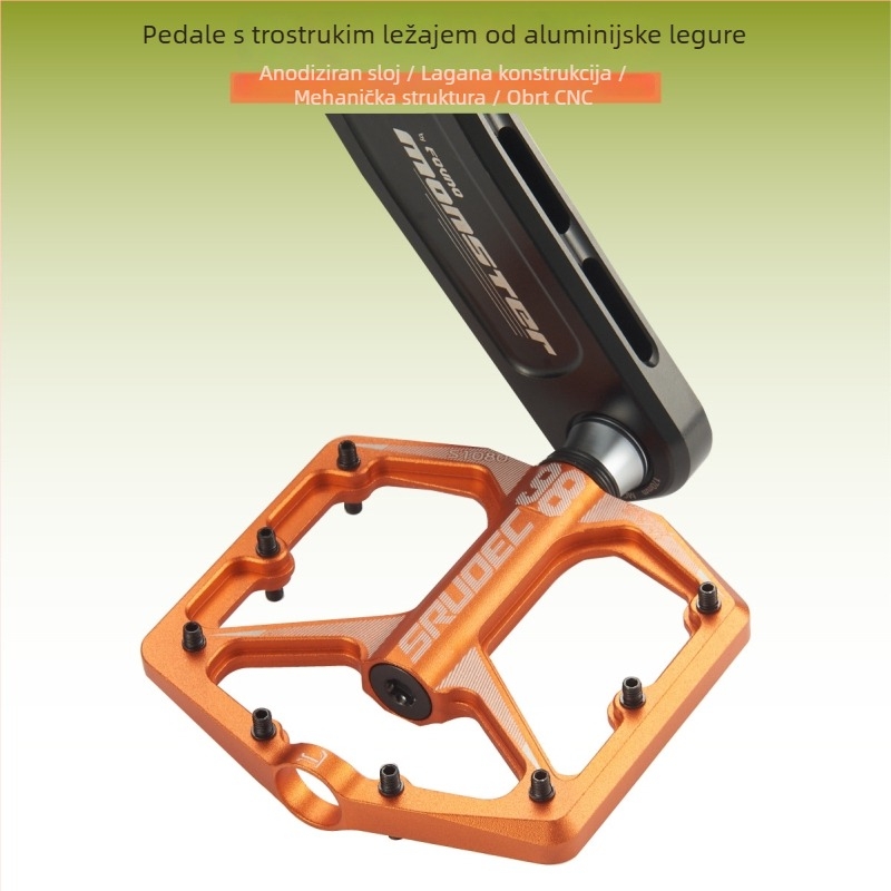 SRUOEC S1080 Pedale od aluminijske legure za planinske, cestovne i sklopive bicikle s automatski podmaznim ležajevima
