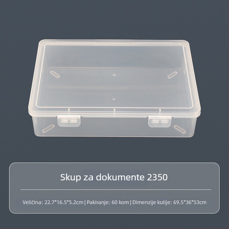 Kutija za uredske potrepštine, proziran PP plast, model 1950-3350, za organiziranje