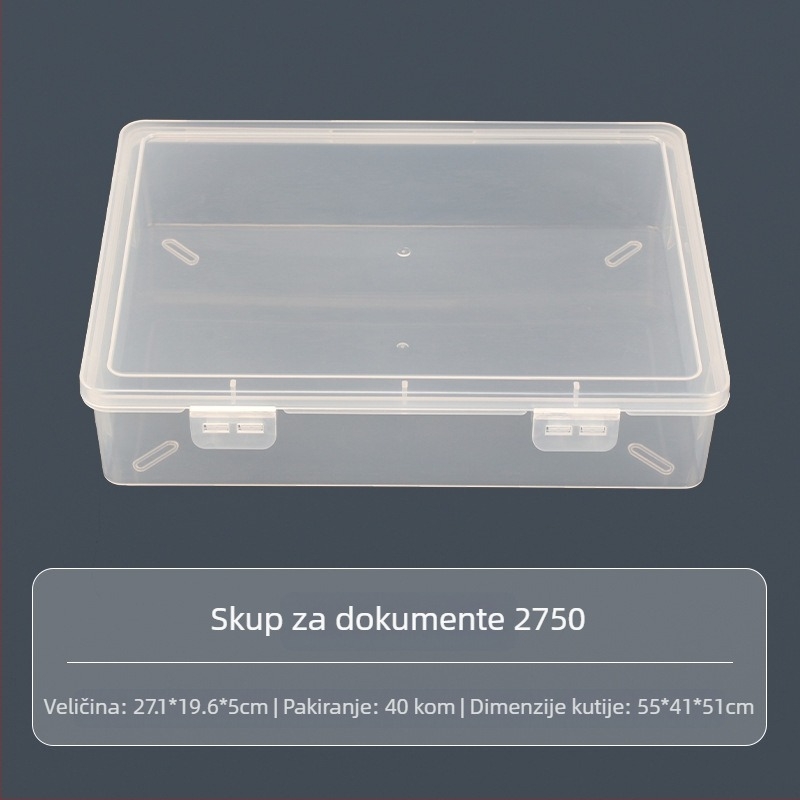 Kutija za uredske potrepštine, proziran PP plast, model 1950-3350, za organiziranje