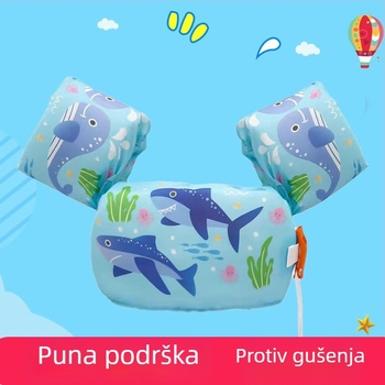 Dječji plivački prsluk s pjenastom plovnosti i rukavnim manžetama – poliester tkanina