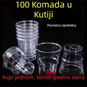 Jednokratna prozirna plastična čaša, prehrambene kvalitete, čvrsta, kristalno prozirna, za pivo i čaj