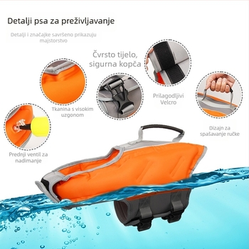 Naduviva spašavalna jakna za pse, prijenosna, najlon, DOTON/Dorton family