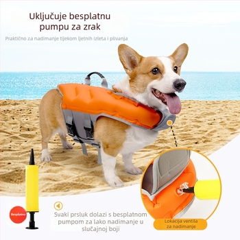 Naduviva spašavalna jakna za pse, prijenosna, najlon, DOTON/Dorton family