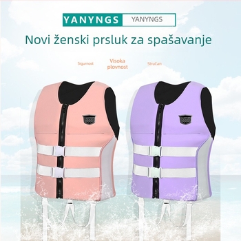 Spasiteljski prsluk za odrasle žene, profesionalna morska uporaba, visoka plovnost, za plivanje, ronjenje s maskom i ribolov