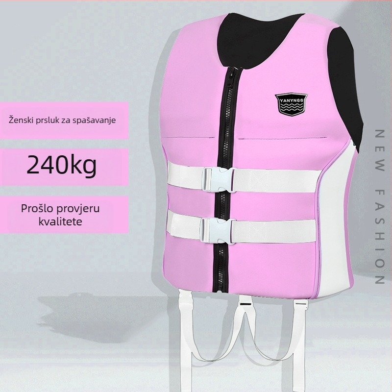 Spasiteljski prsluk za odrasle žene, profesionalna morska uporaba, visoka plovnost, za plivanje, ronjenje s maskom i ribolov