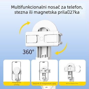 Mini magnetski selfie štap s Bluetooth daljinskim upravljanjem, teleskopska držač za telefon, MagSafe-kompatibilna drška, stabilizacija protiv podrhtavanja, ABS + aluminijska legura