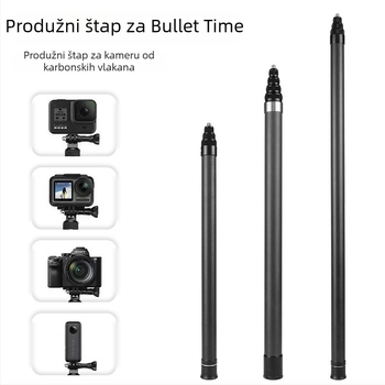 Insta360 One X2 kamera, 3 m teleskopsku šipku od karbonskih vlakana, nevidljiva selfie palica za vertikalno snimanje sa pametnim telefonom