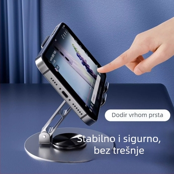 Okrećući nosač za mobitel s klipsom, za noćni ormarić i stol, univerzalni stalak za tablete i mobitele, protiv drhtanja