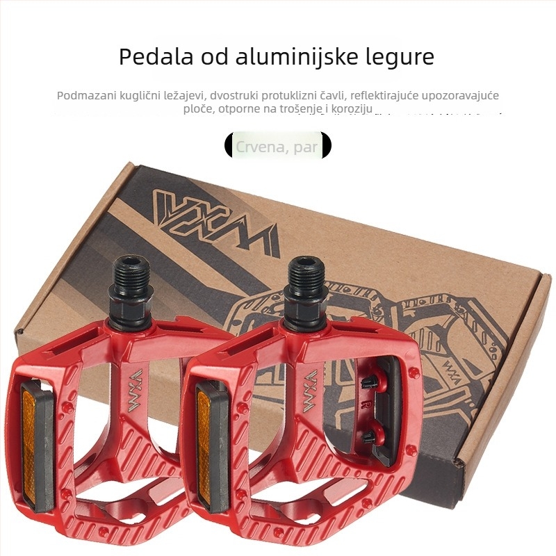 Pedale za planinski bicikl, pedale od aluminijske legure s kugličnim ležajem, protuklizne, branda Vxm, kompatibilni s biciklima