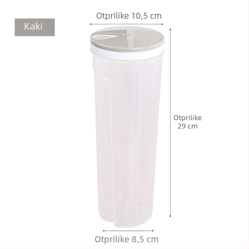 Kutija za pohranu tjestenine, prozirna, zatvara se, plastična, cilindrična, zapremina 301–500 ml, paket 10 kom.