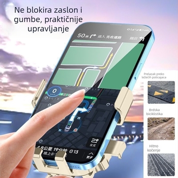 Držač za telefon za električni bicikl, gornji nosač, metalna konstrukcija, IP zaštita, 3C certifikat 2012152202008033, jmKrXNfa