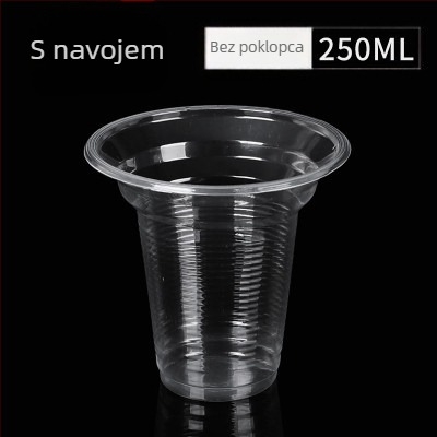 Jednokratna PP čaša za napitke s prilagođenim logom, 301-400 ml, okruglog oblika, za hladnu čaj i sojino mlijeko