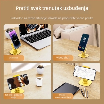 Sklopivi stolni držač za telefon i tablet, plastična konstrukcija, sklapan dizajn, držač za telefon i držač za tablet
