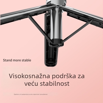 Bluetooth selfie-stativ s trojnožnom i rasvjetom, daljinski upravljač, Bluetooth podrška, univerzalni stil, materijal: nehrđajući čelik + ABS