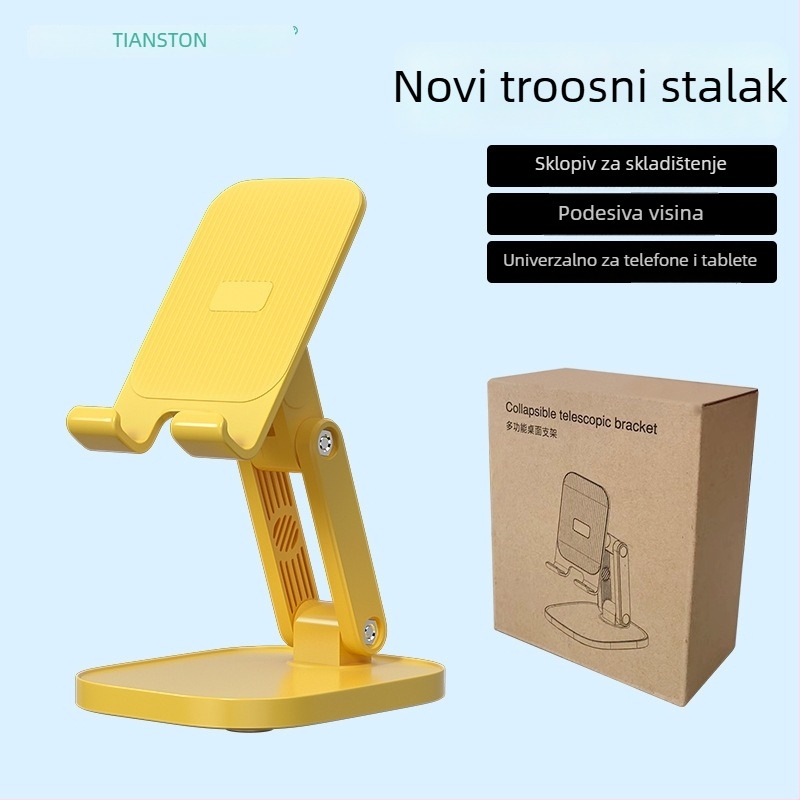 Podesivi sklopivi stolni nosač za telefone i tablete, univerzalni plastični držač s mogućnošću prilagođavanja branda