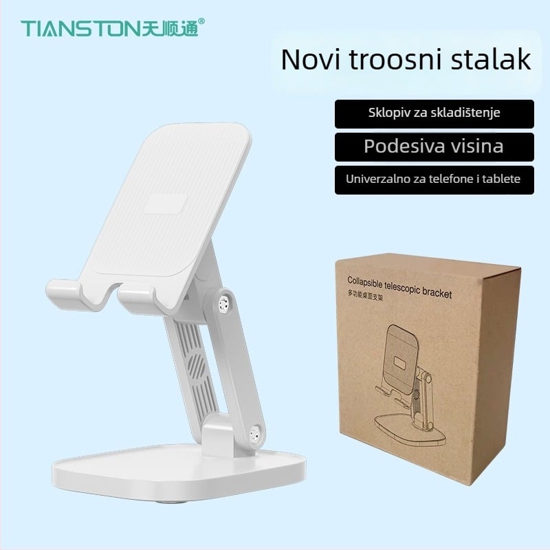 Podesivi sklopivi stolni nosač za telefone i tablete, univerzalni plastični držač s mogućnošću prilagođavanja branda