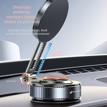 Držač mobitela za automobil s magnetskom vakuumskom apsorpcijom, držač na prednje staklo, univerzalna kompatibilnost, minimalistički dizajn, prilagodljiv