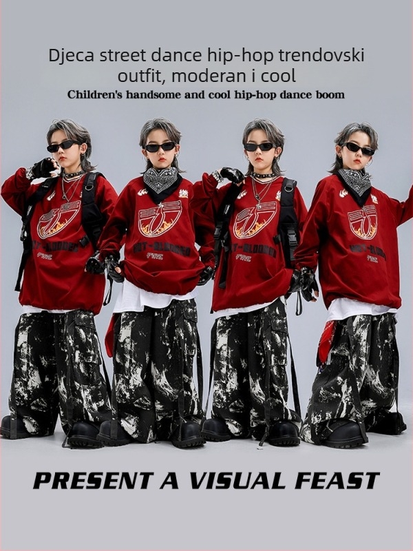 Dječje plesno/scensko odijelo - trendi cool stil, pamuk, dob 8+ godina (iznad 140 cm), jesen 2025