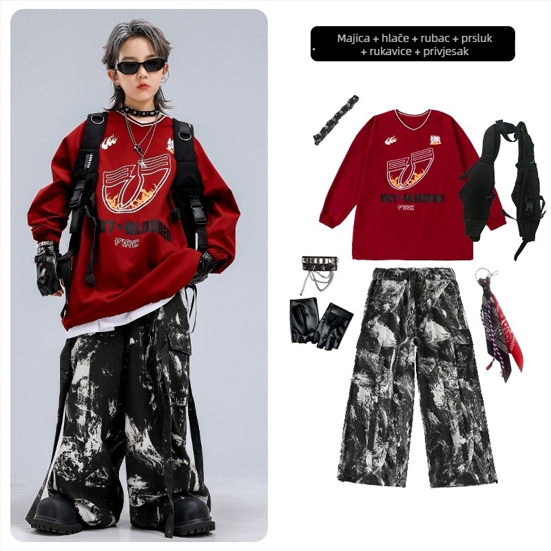 Dječje plesno/scensko odijelo - trendi cool stil, pamuk, dob 8+ godina (iznad 140 cm), jesen 2025