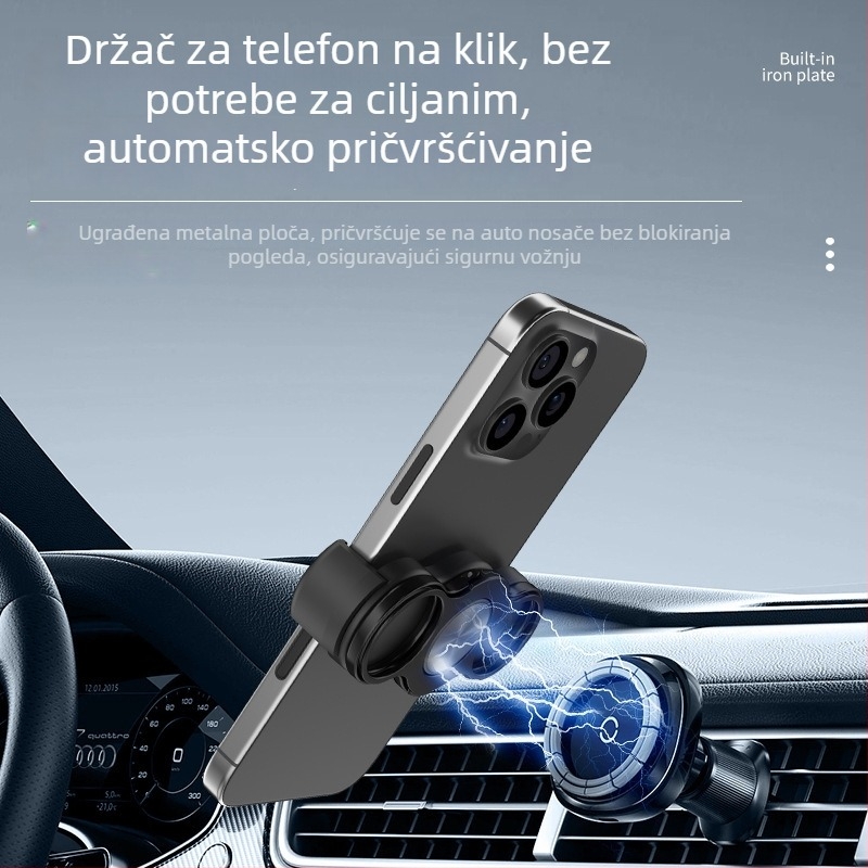 Držač za telefon s dvostrukim prstenom za tri prsta na stražnjoj strani, sklopivi i rotirajući stolni klip, legura, univerzalno, prilagodljivo