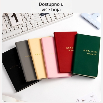 Bilježnica Xue De Le: dnevnik planiranja s TODOLIST-om, popis dnevnih zadataka, minimalistički stil, vezanje koncem, Daolin papir 80 g, 100–200 stranica