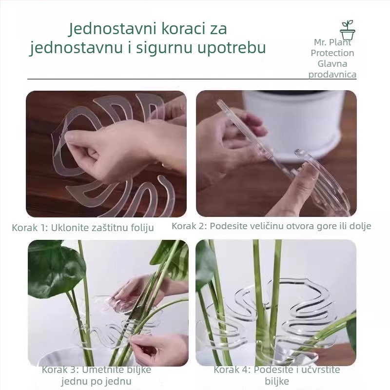 Plastična potpora za biljke, fiksna podrška za Monstera i Money Tree, brand Friendly