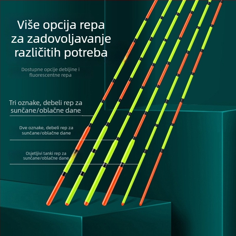 Visoko osjetljivi plutac za pecanje na lagane zabe karasa, visoka vidljivost, 25 oka nano plutac, otporan na vjetar i vodu