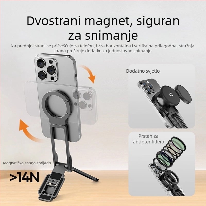 Selfie štap s držačem za telefon - okretan, prenosiv, svestran, prilagodljiv, za putovanja i prijenos uživo