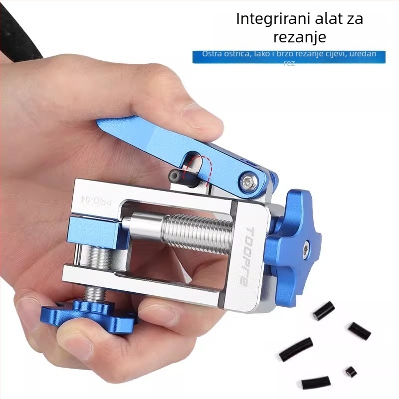 TOOPRE Aluminijska legura alat za montažu hidraulične kočione linije — ugradnja igle, pritisk olivne glave, rezač cijevi, prilagodljiv