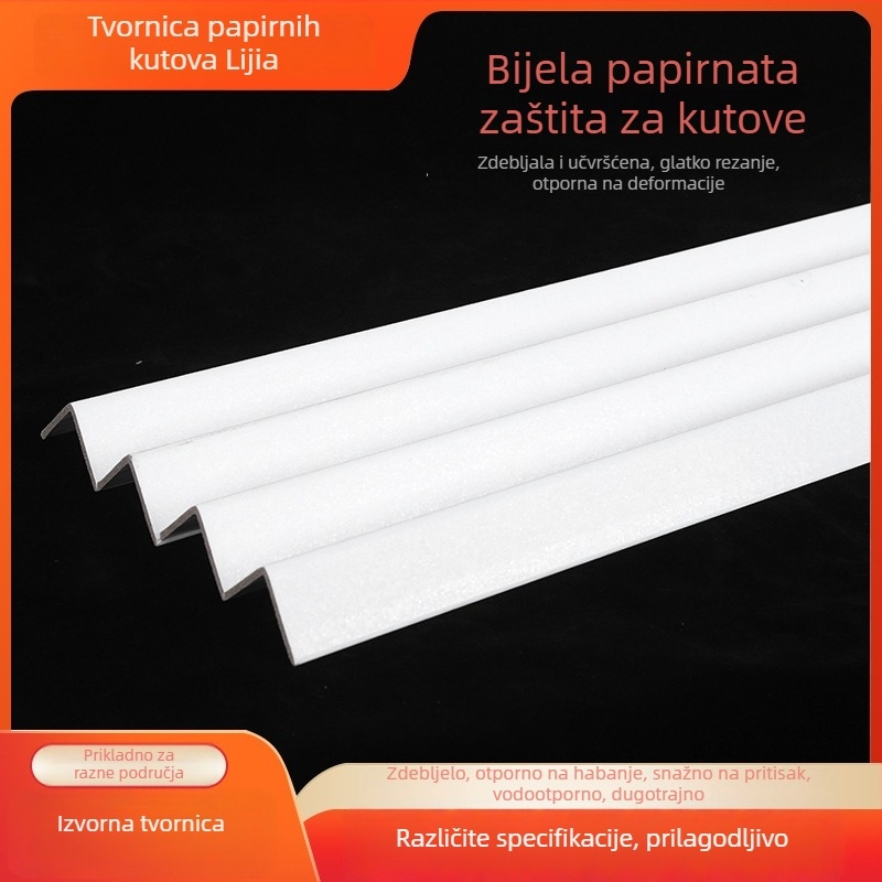L-oblik zaštitnik kutova od kraft papira za pakiranje, bez logotipa, prilagodljiva tvrdoća