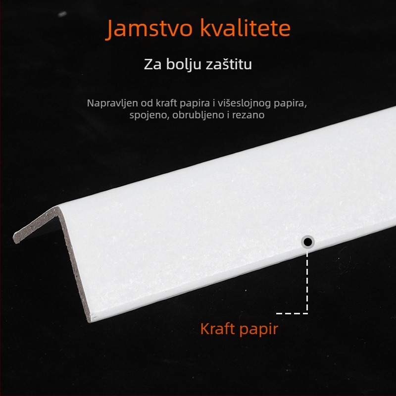 L-oblik zaštitnik kutova od kraft papira za pakiranje, bez logotipa, prilagodljiva tvrdoća