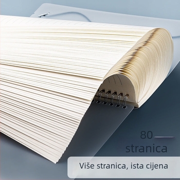 Spiralno povezani bilježnica s mrežom i horizontalnim linijama, debela verzija za srednju školu i prijemne ispite za magistarski studij