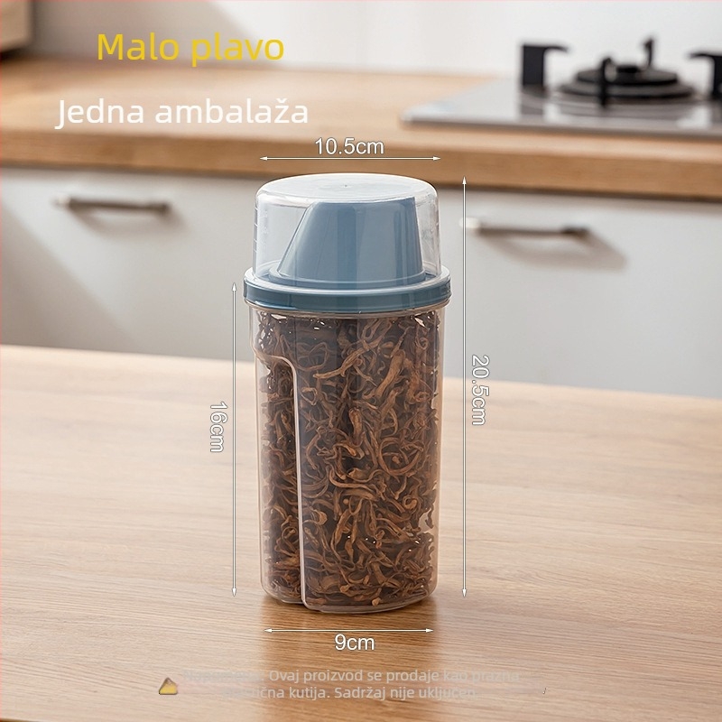 Plastična posuda za začine, 1-2 L, okruglog oblika, moderni minimalistički stil, premium razina
