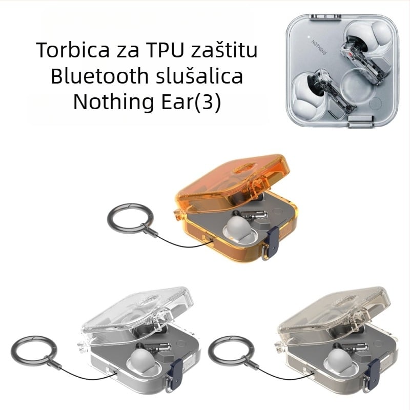 TPU zaštitna maska za Nothing Ear(3), tvrdi kućište izrađeno injekcijskim prešanjem, potpuno pokriće, prilagodljiv stil