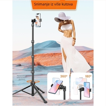 Shadowst Aluminijski podni stativ za mobitel s Bluetoothom i daljinskim upravljačem, stabilizacija slike, nosač za prijenos uživo