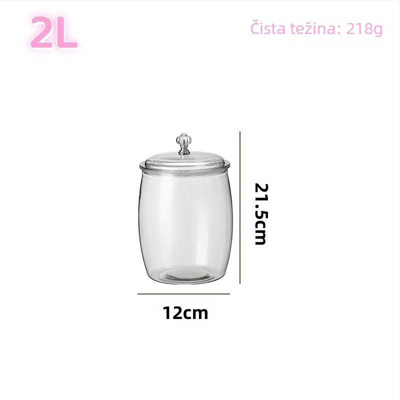 Crisper box - Prozirni plastični spremnik za kuhinju, 5-djelni set, PET, kapacitet 4.1-5 L, lagani luksuz