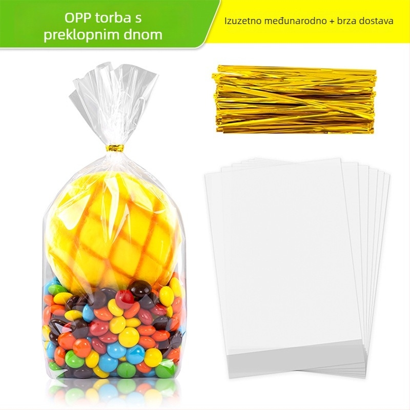 OPP vrećice za igračke i darove, prozirne plastične vrećice s ravnim otvorom i zatvaranjem na dnu, namijenjene općoj prehrambenoj namjeni