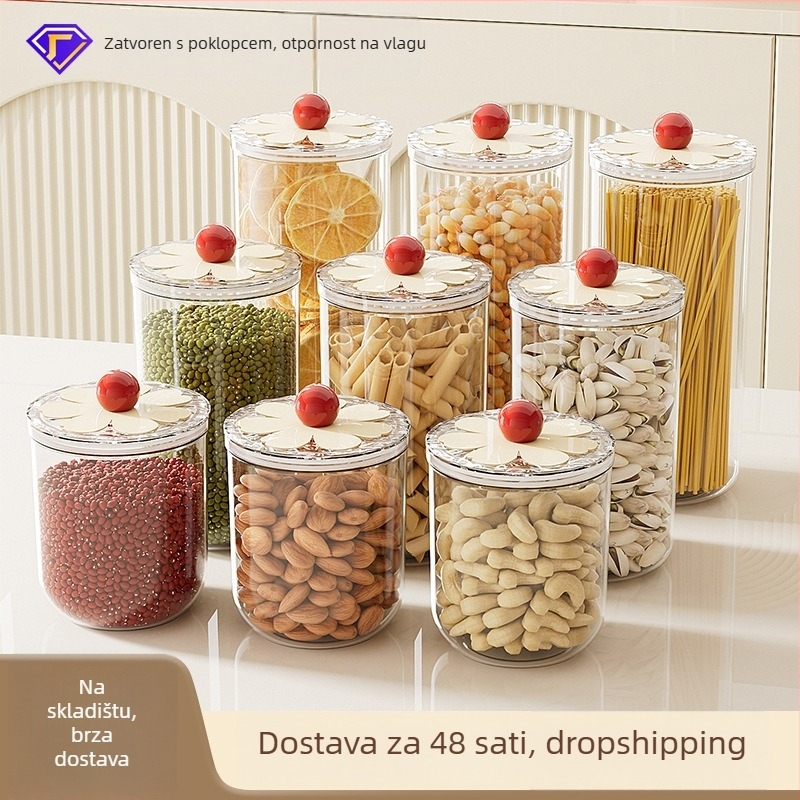 An Zhenya plastična kružna kutija za čuvanje hrane, 800–1000 ml, stil lagan luksuz