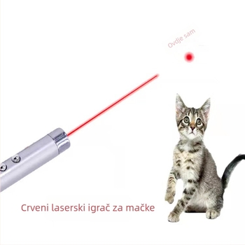 LED svjetiljka s aluminijskim legure, ručno napajanje, infracrveni laserski pokazivač, domet 100-200 m, baterija 160 mAh (~10 mW)