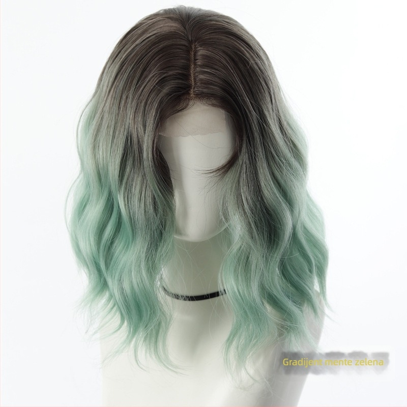 Perika za anime cosplay, vlakna otporna na visoke temperature, prozračna čipkana kapa za glavu, model Dm848