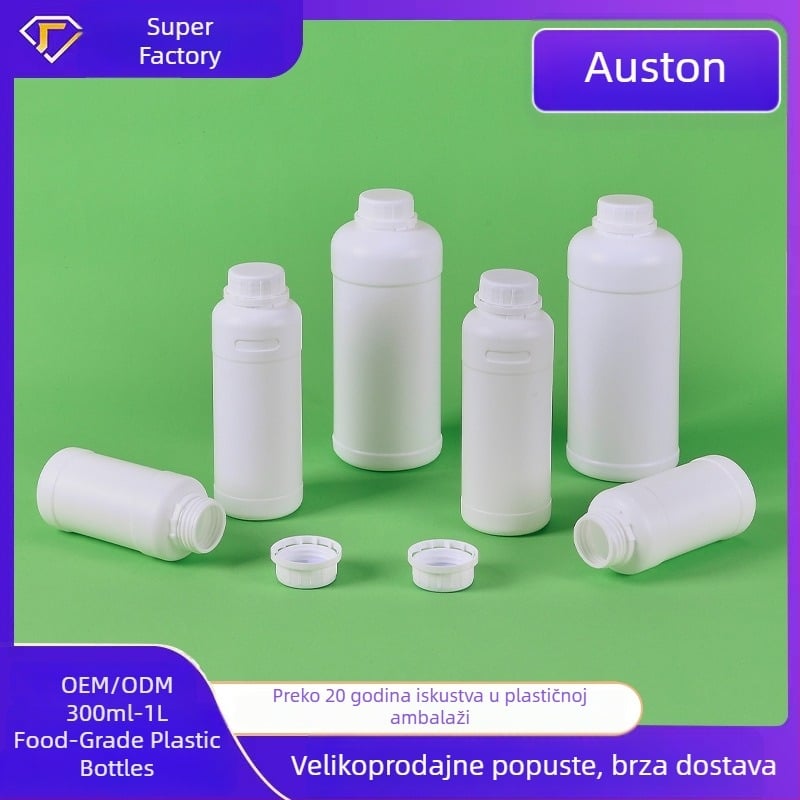 HDPE okrugla boca za pesticid, blow molding, vanjski poklopac, 100% čist materijal, ispis logotipa