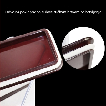 Zatvoreni plastični spremnik za pohranu, četvrtastog oblika, materijal pogodan za hranu, marka QH