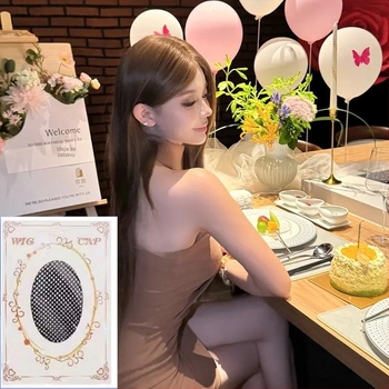 Peruka: dugačka ravna kosa, srednji razdjeljak, prednja čipka, prirodni stil, materijal: proteinska svila, komplet za cijelu glavu