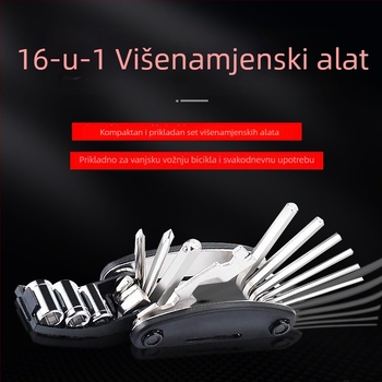 Set alata za popravak bicikla — POM materijal, pumpa za gume, ključ, višenamjenski alat za planinski bicikl