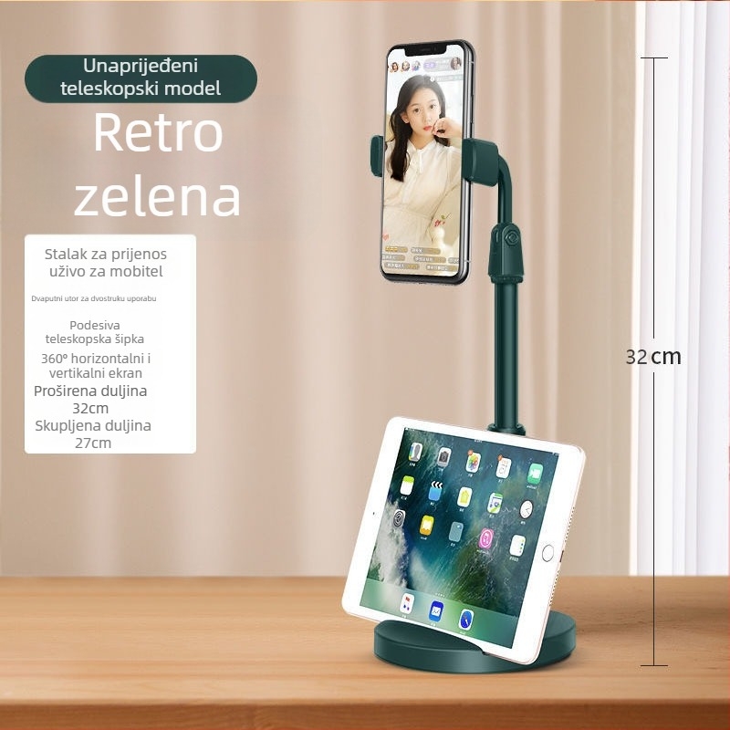 Stalak za stolni telefon za livestream i snimanje — univerzalni, ABS, prilagodljiv, Idami technology
