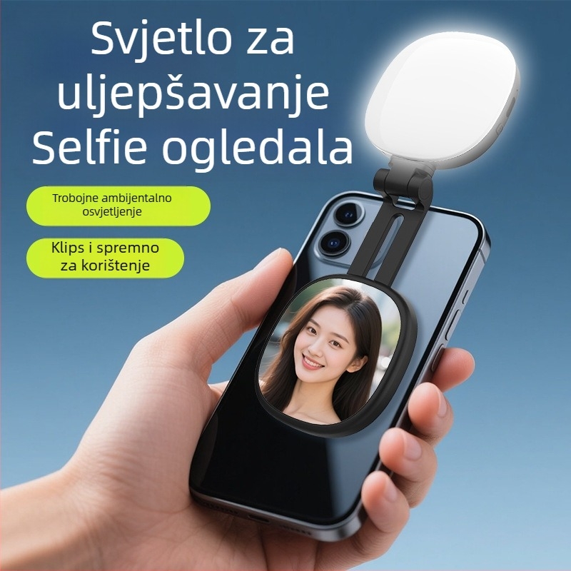 Desiontal GP-06 Magnetni izvučni držač za mobilni telefon, ABS + aluminijska legura, daljinski upravljač, Bluetooth, ugrađeno svjetlo