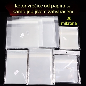 CPP OPP kompozitne samoljepljive ZIP vrećice za pakiranje, univerzalna upotreba, prozirne, duljina zatvaranja 5–20 cm, marka Other