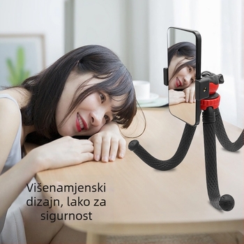ABS držač za telefon u stilu hobotnice s Bluetoothom – stolni držač za livestream i selfie, otporan na podrhtavanje, prijenosan